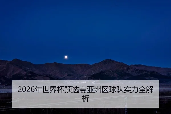 2026年世界杯预选赛亚洲区球队实力全解析（Nangong）